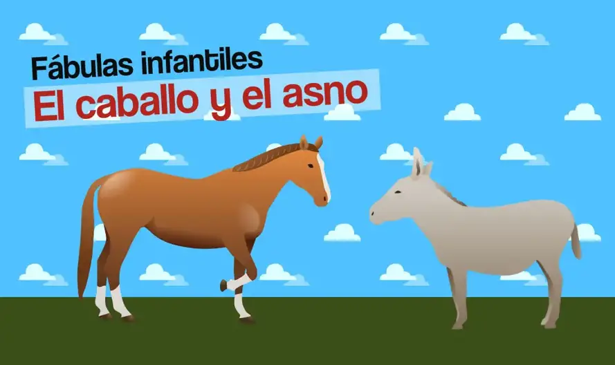 El caballo y el asno ❤️????- Fabulas para niños con moraleja