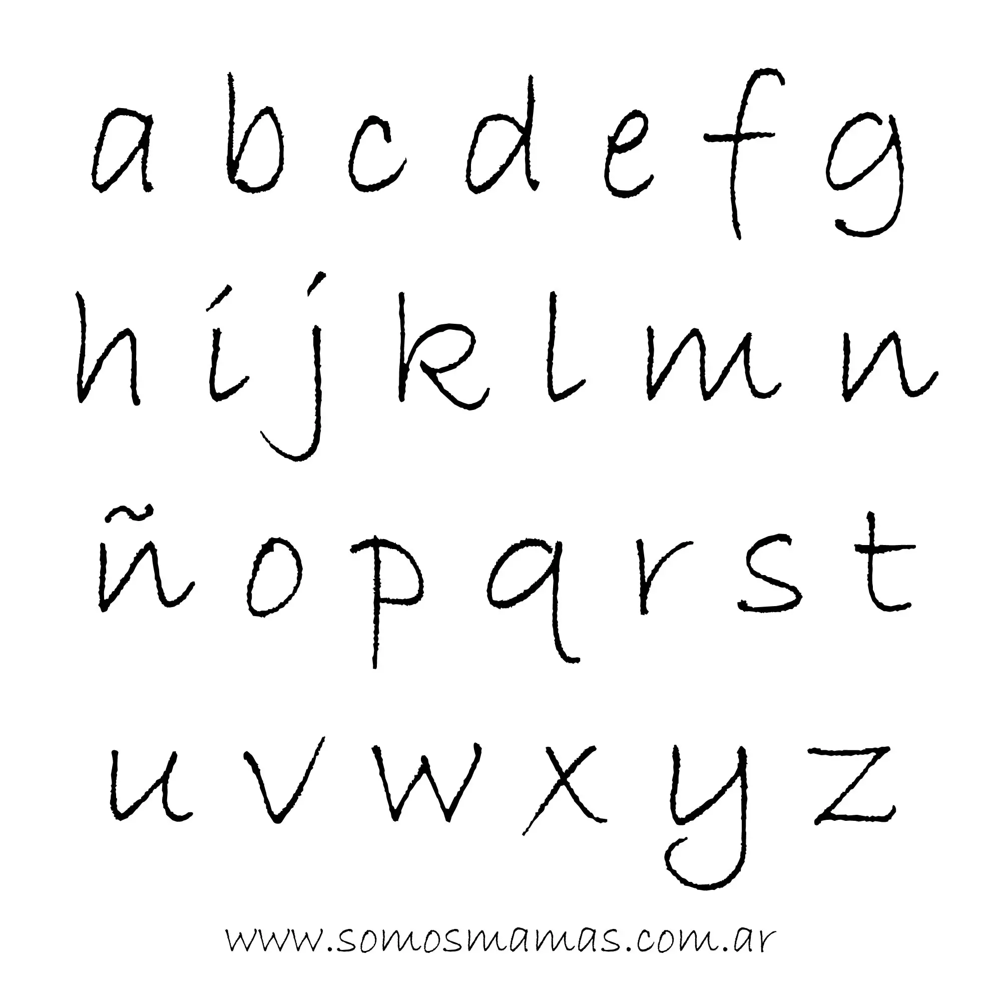 Letras del abecedario en cursiva y minúsculas también son conocidos como abecedario Grafitti