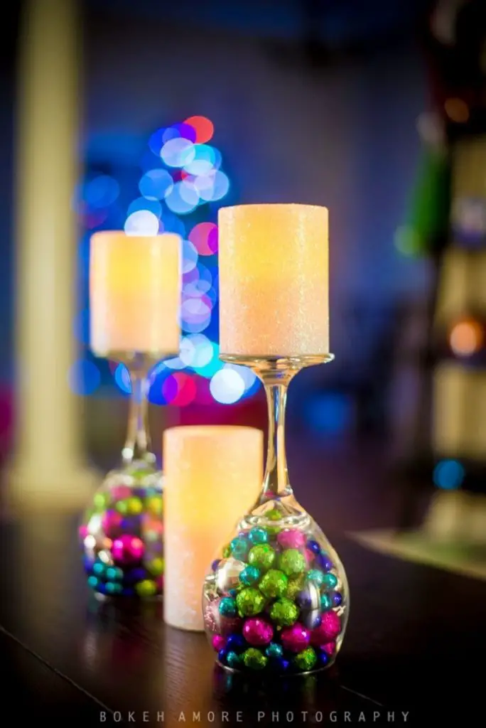manualidades navideñas con copas