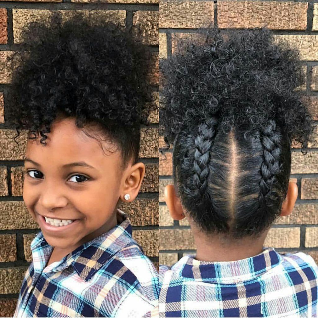 Peinados para niñas afro recogido
