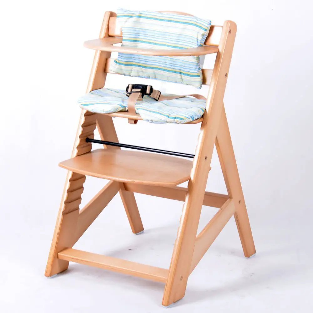 silla de comer para bebe madera