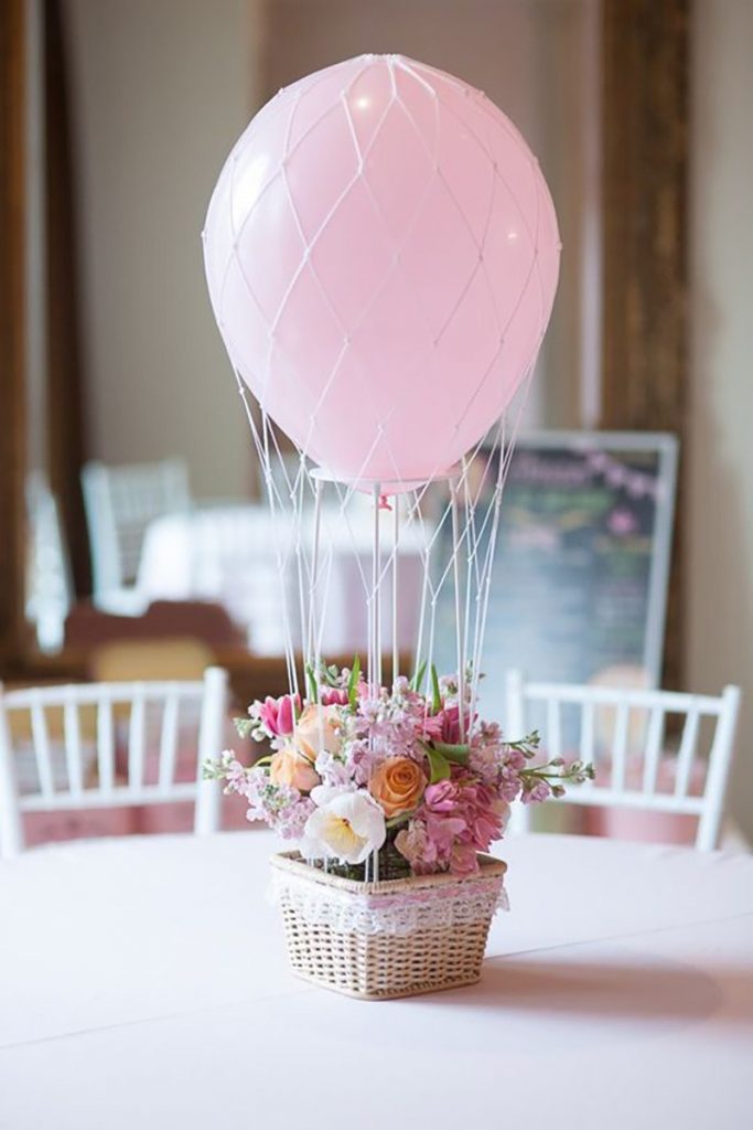 decoración con globos de mesa