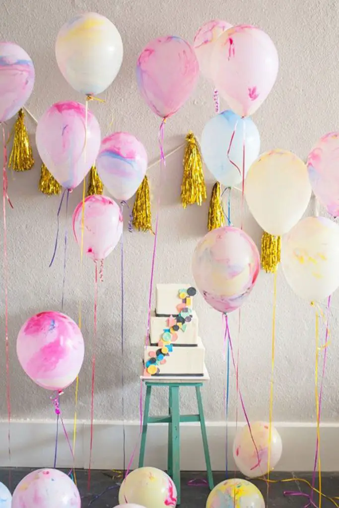 decoración con globos de helio
