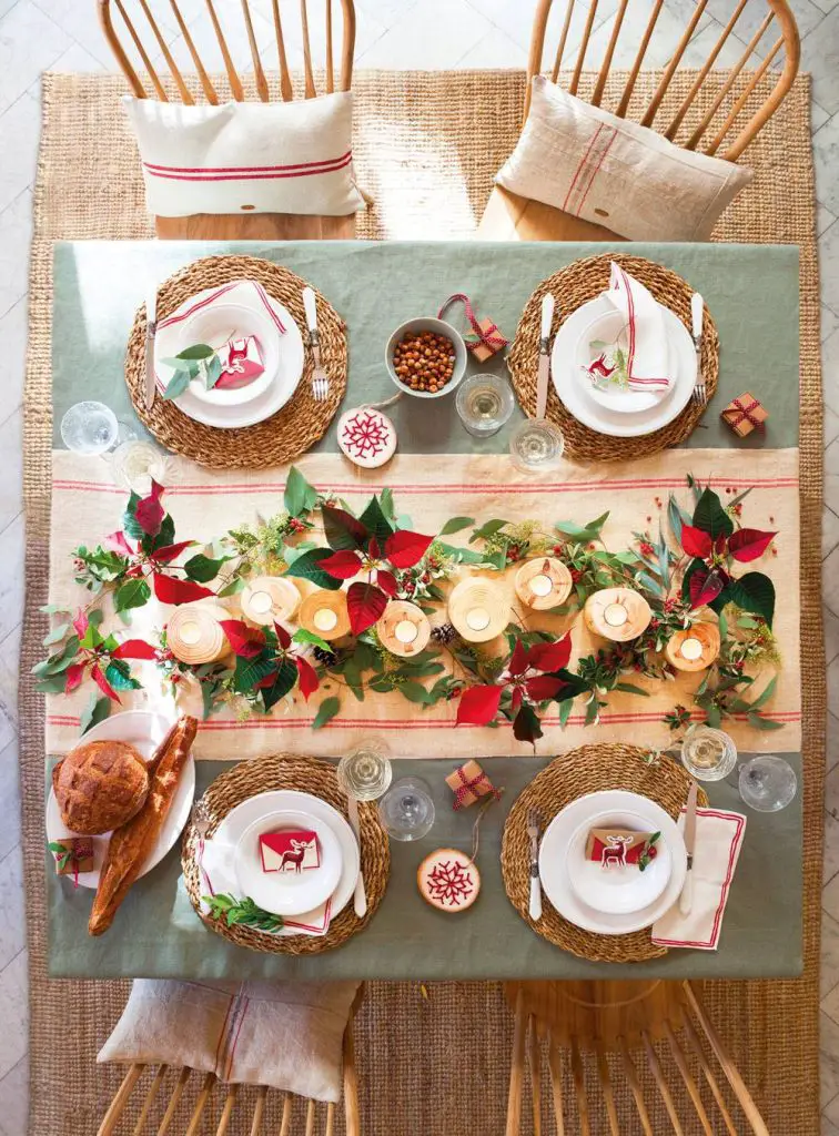 decoración de mesa navideña ideas centro de mesa
