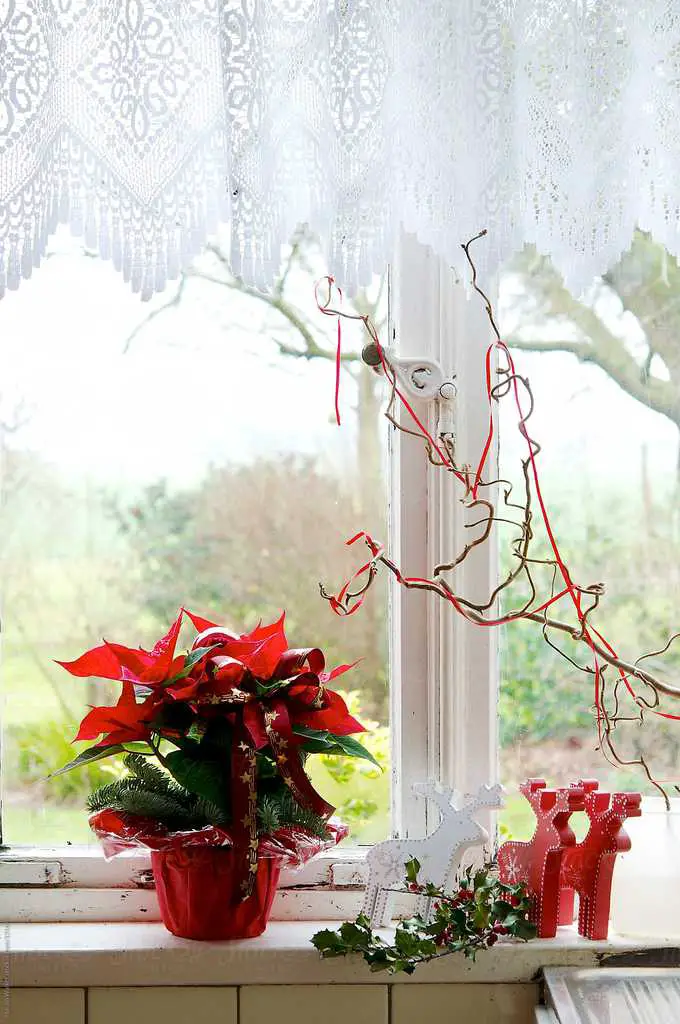 decoración navideña ventanas