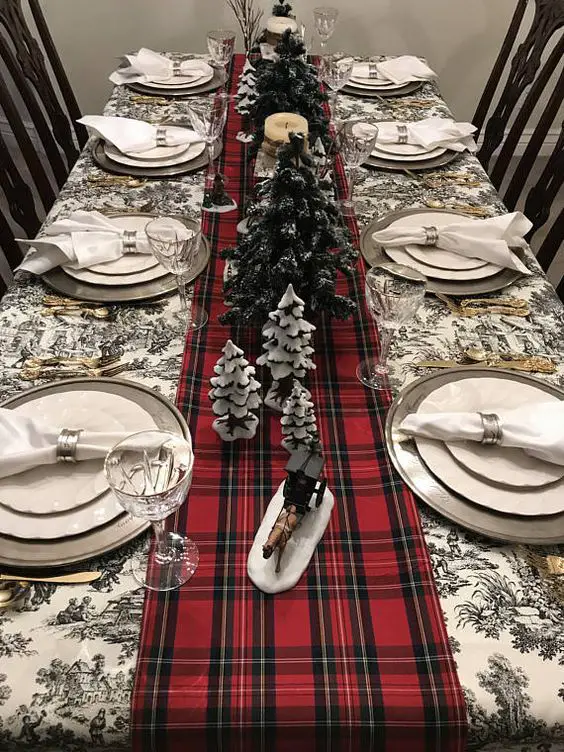 mantel navideño camino de mesa