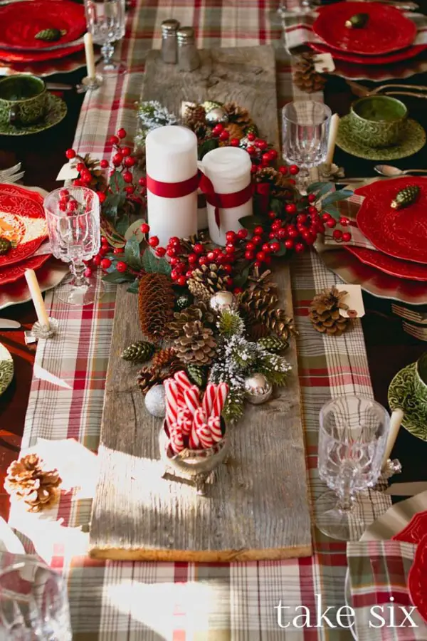 mesa navideña colores tradicional