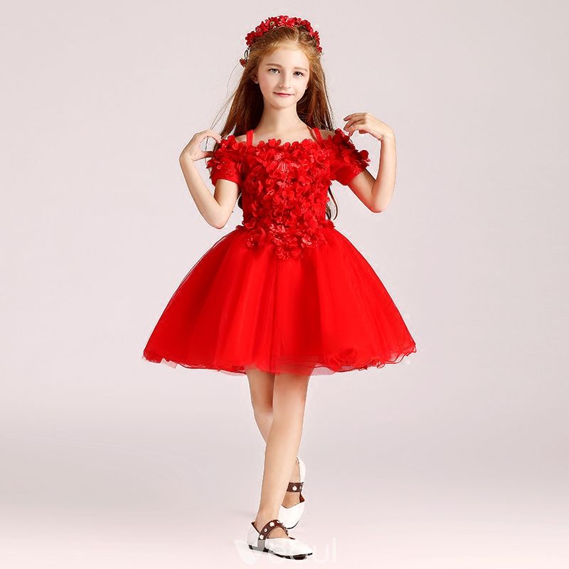 vestidos rojos para niñas de fiestas