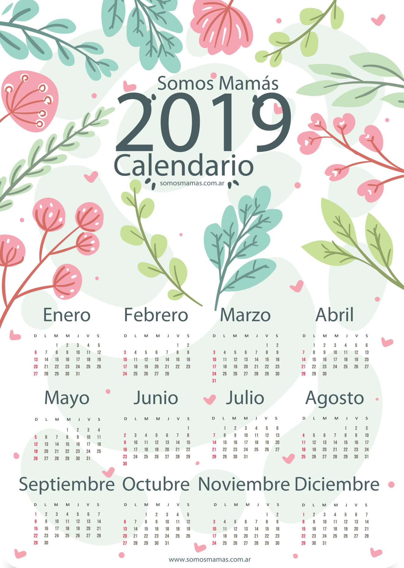 Calendario 2019 para imprimir: la herramienta perfecta para organizar tu año Calendario 2019 para imprimir: la herramienta perfecta para organizar tu año