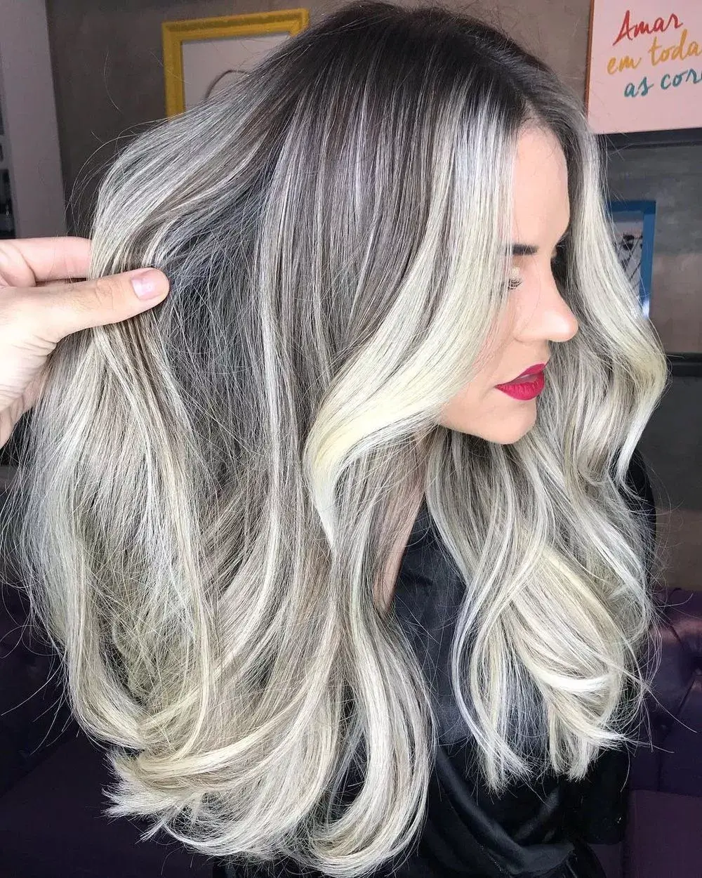 colores de cabello gris platino