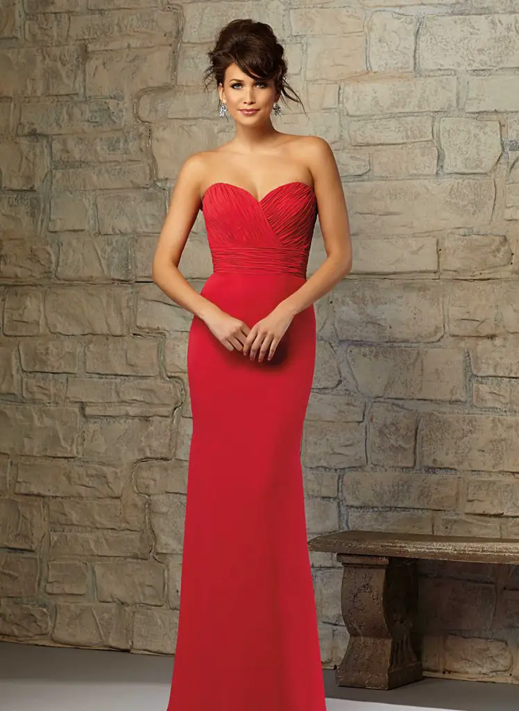 vestido rojo largo