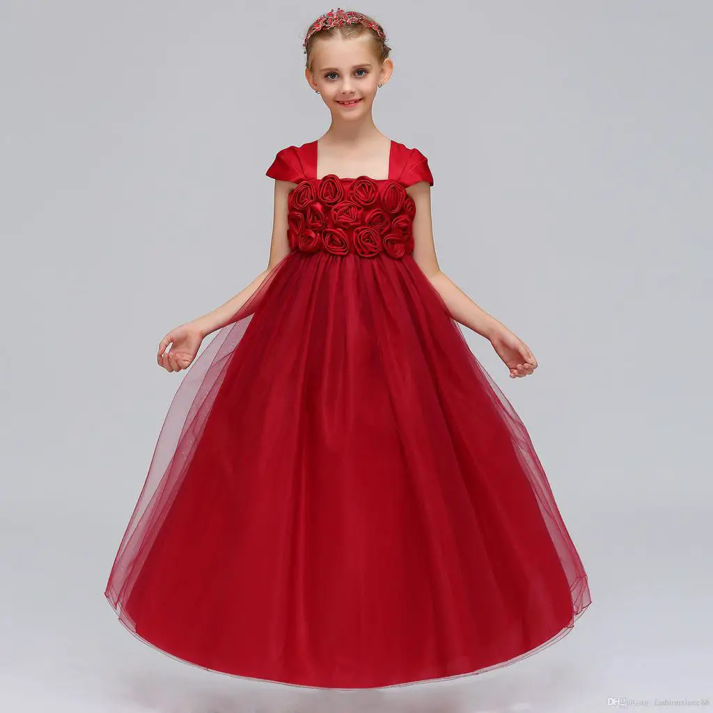 20 Vestidos rojos para niñas ¡Bonitos elegantes y