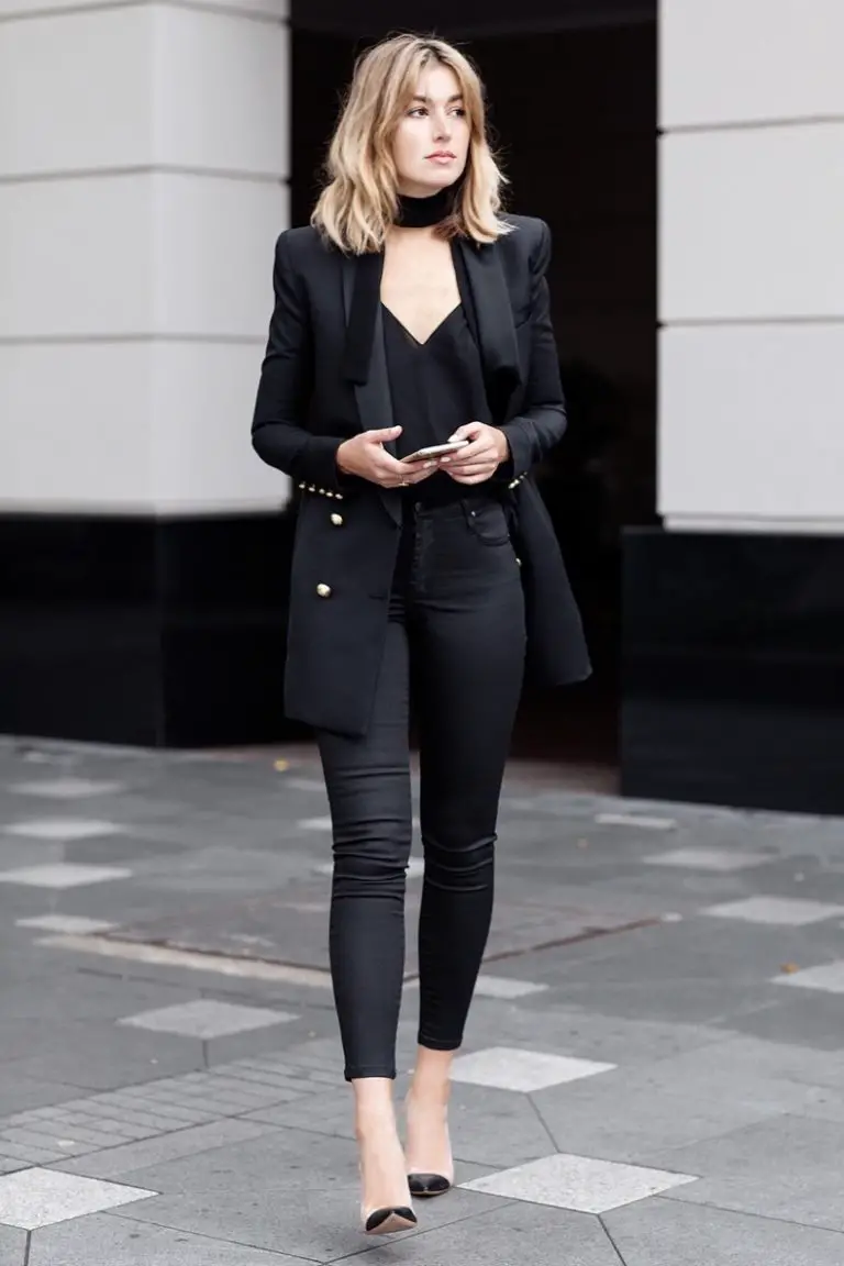 21 Maneras De Llevar Un Outfit Con Blazer Negro Looks Para Sacarte De
