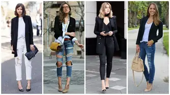 21 Maneras De Llevar Un Outfit Con Blazer Negro Looks Para Sacarte De Apuros