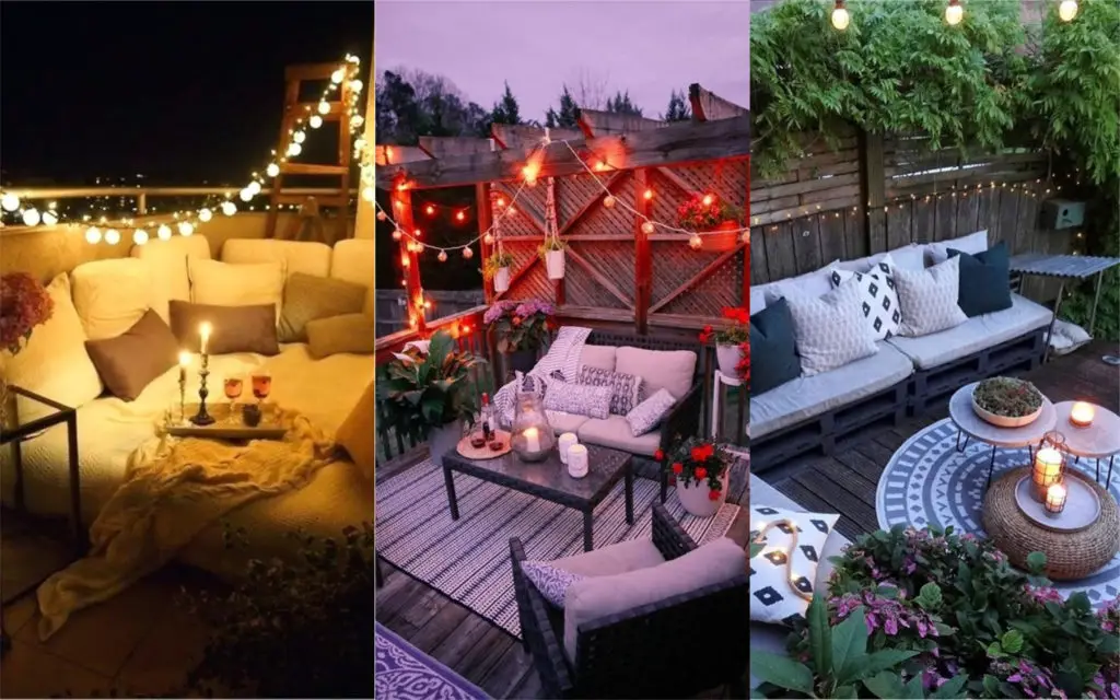 ideas para una noche romántica cena terraza