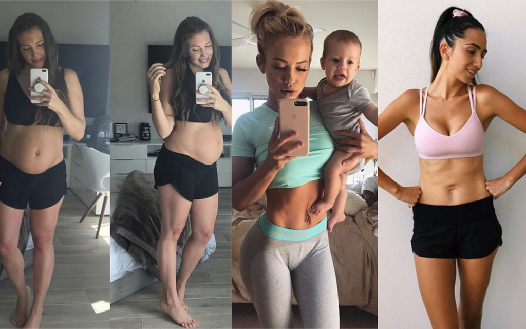 mamás influencers muestran su cuerpo real después del embarazo
