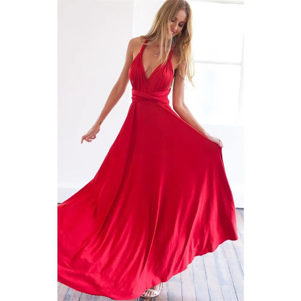 maxi vestido rojo
