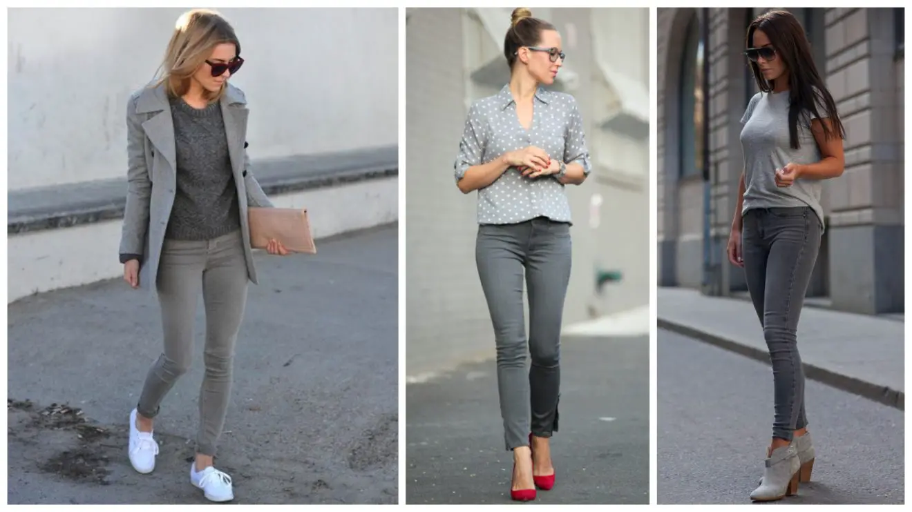 pantalón gris de vestir