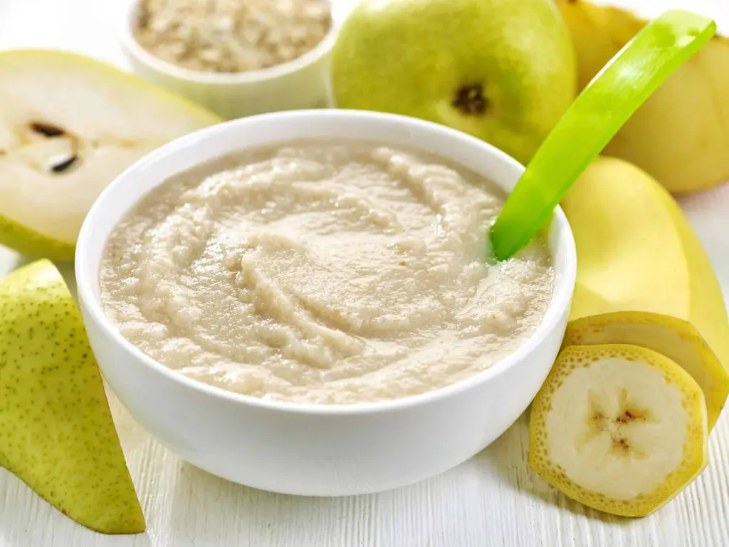 papillas para bebes de 6 meses platano pera