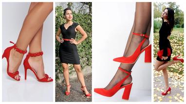 Zapatos rojos con vestido negro ¡Outfits y estilos para mujeres con mucha  personalidad!