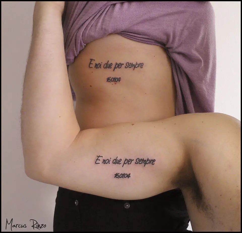 Tatuajes con frases de amor ¡Ideas para marcar tu piel en pareja!