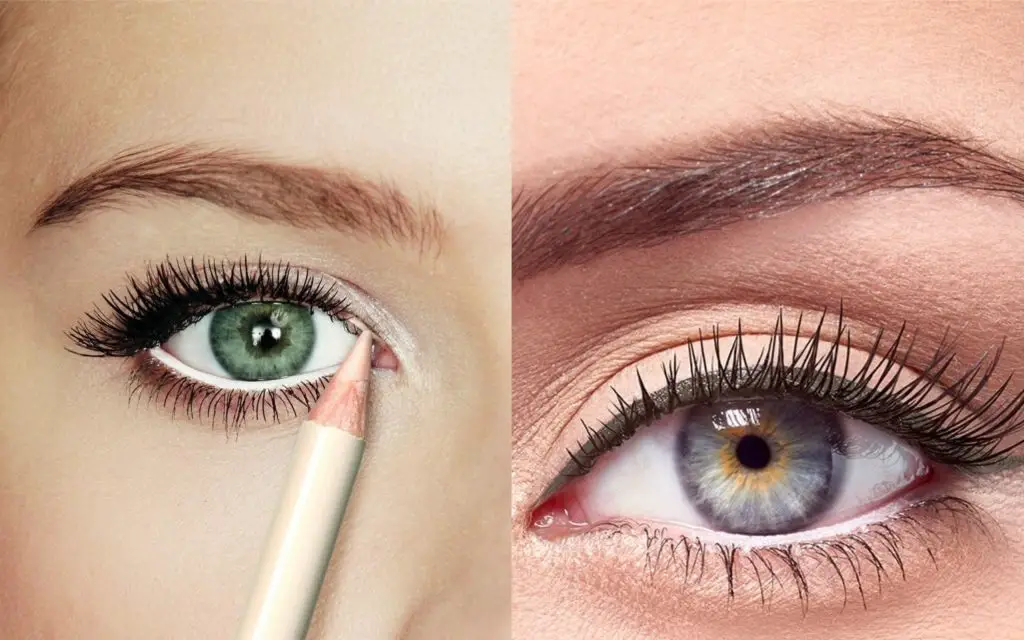 delineado de ojos bicolor