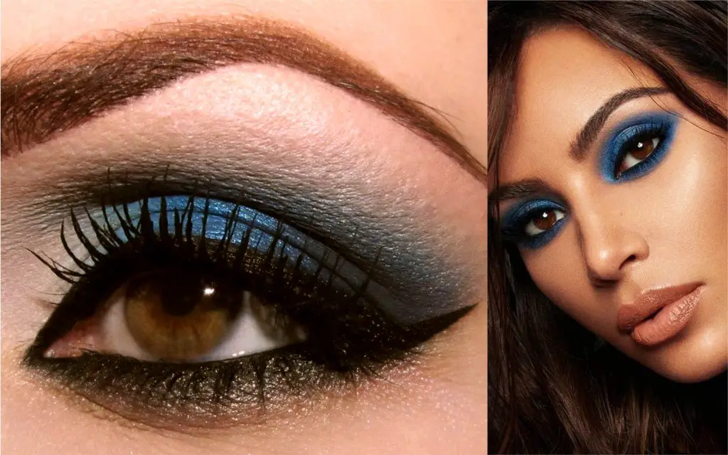 sombras para ojos marrones azul
