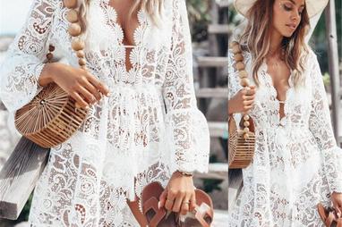 Vestidos blancos de playa frescos, bonitos y en tendencia para este verano
