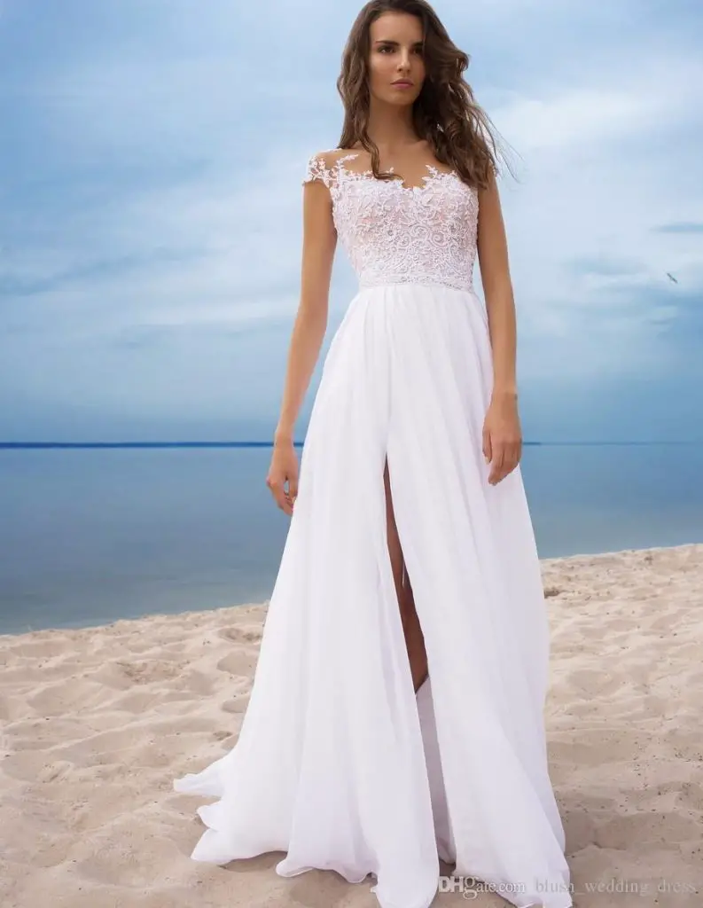 +20 Vestidos de novia para playa ¡Hermosos! para una boda veraniega