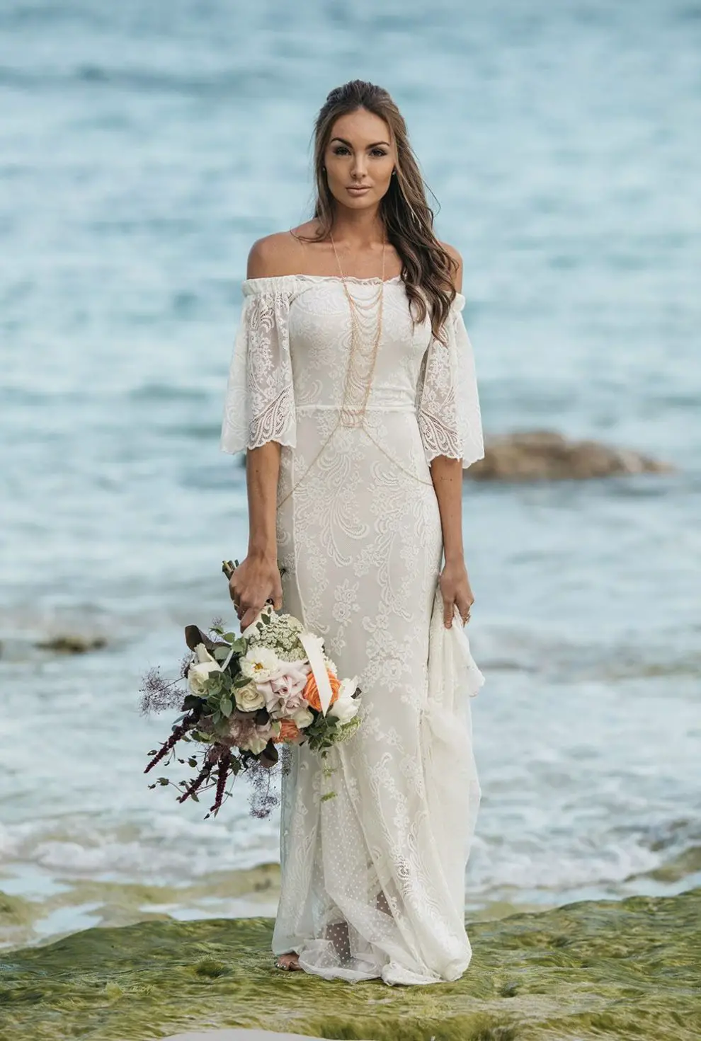+20 Vestidos de novia para playa ¡Hermosos! para una boda veraniega