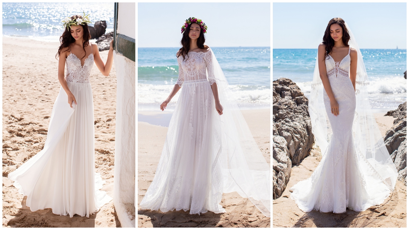 +20 Vestidos de novia para playa ¡Hermosos! para una boda veraniega