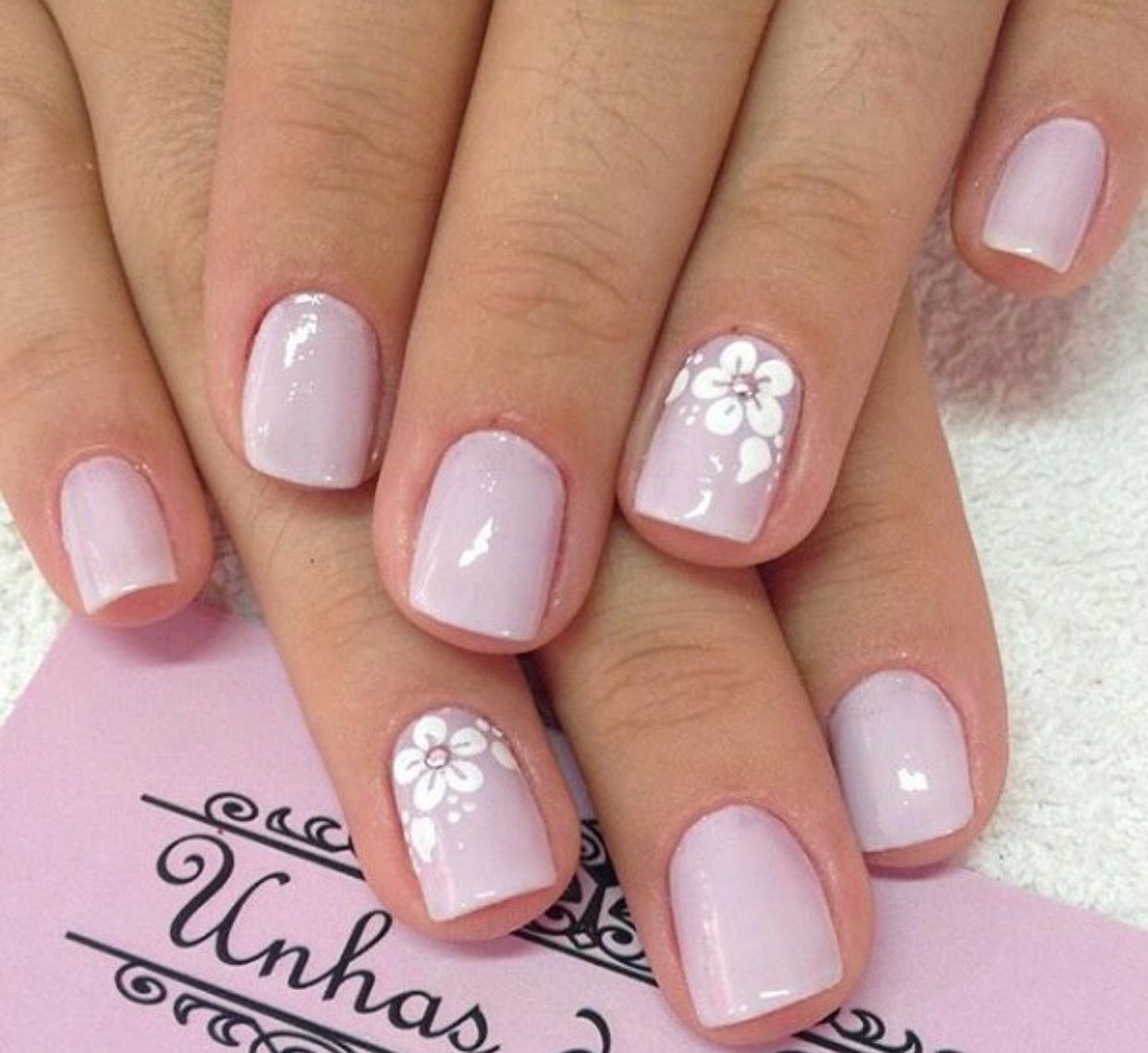 Las 92+ mejores uñas rosa pastel y blanco .vn