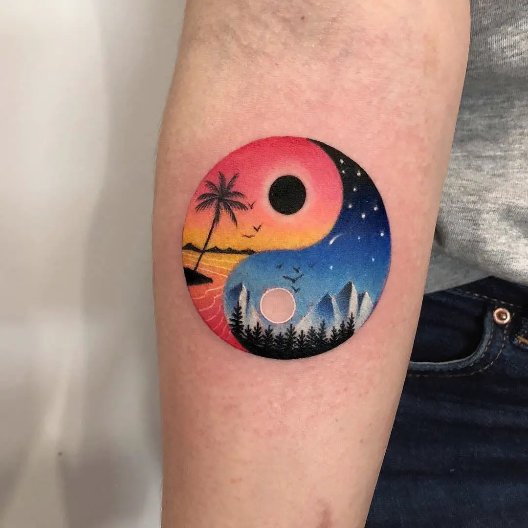 tatuaje del sol y luna 