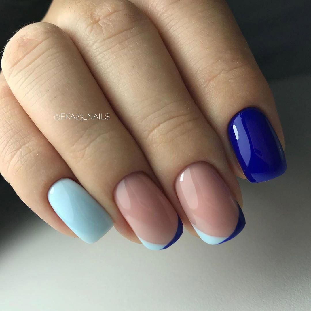 Uñas con punta de color