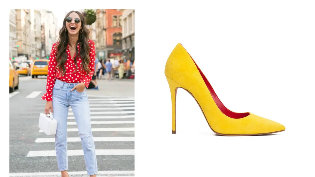 13 Outfits que llevan tacones amarillos como protagonistas