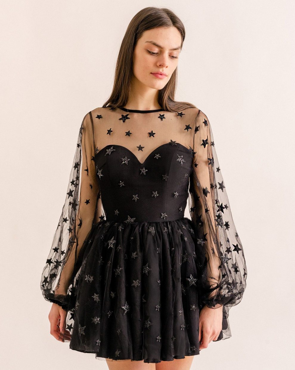 VESTIDO ESPEJISMO NOCTURNO NEGRO