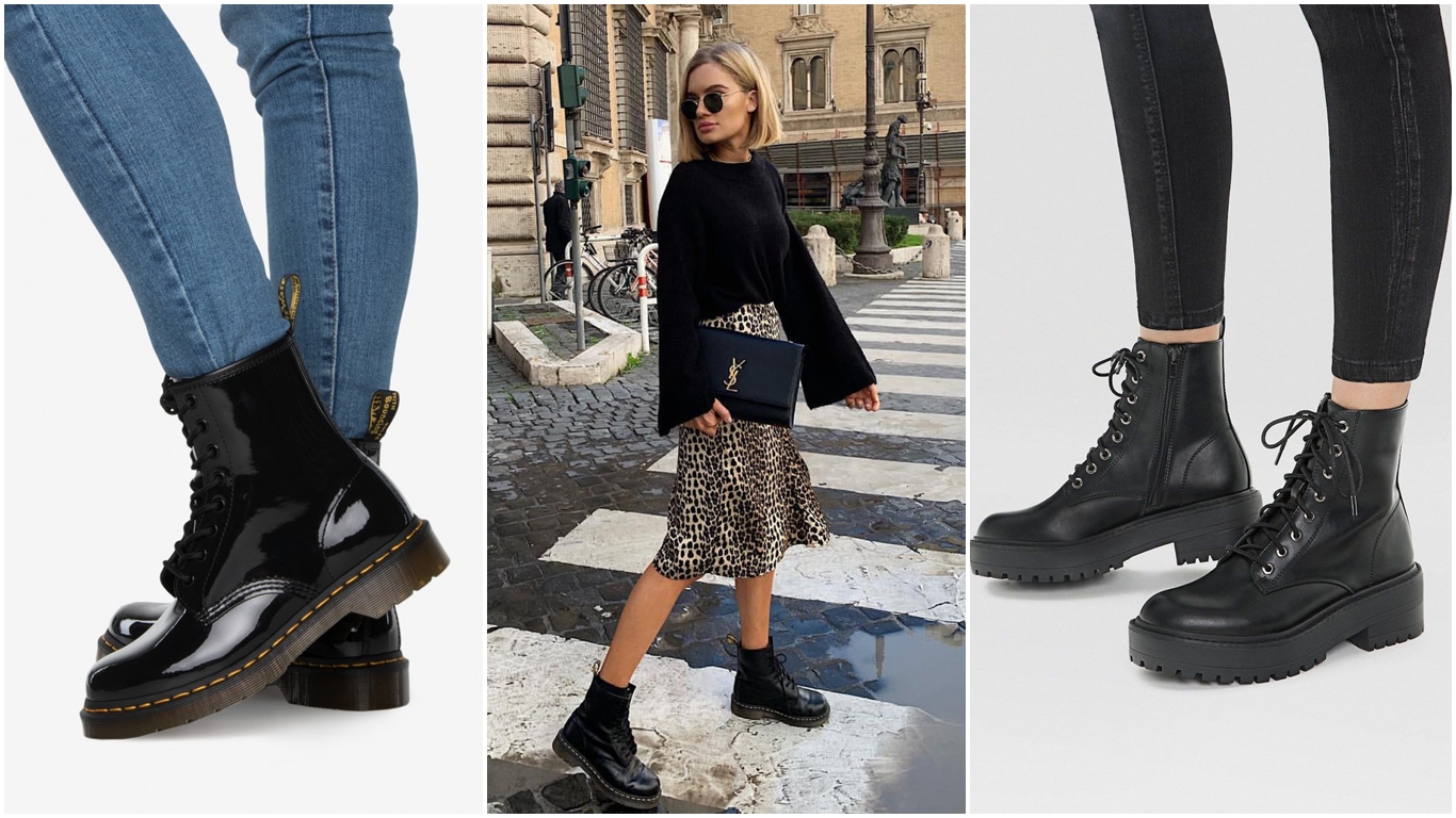Botas negras militares: Looks informales para llevar en invierno