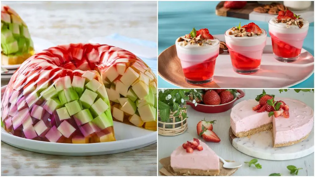 Postres con gelatina y leche