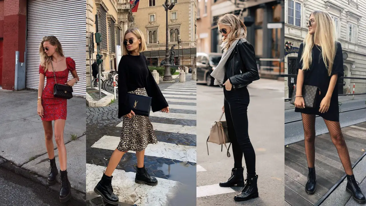 Botas negras militares: Looks informales para llevar en invierno