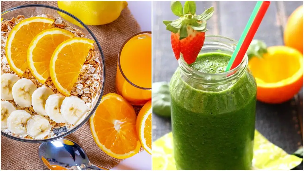 Desayunos con jugo de naranja