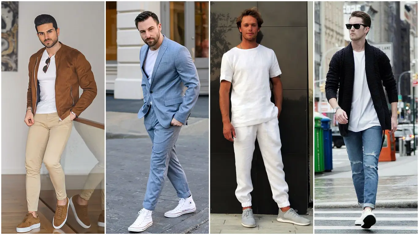 Como combinar camiseta blanca hombre con diferentes prendas
