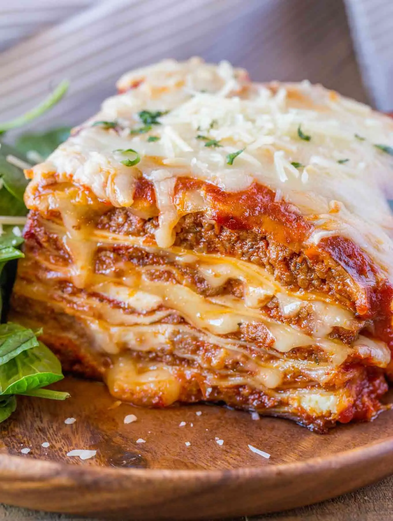 menu de almuerzos lasagna de carne
