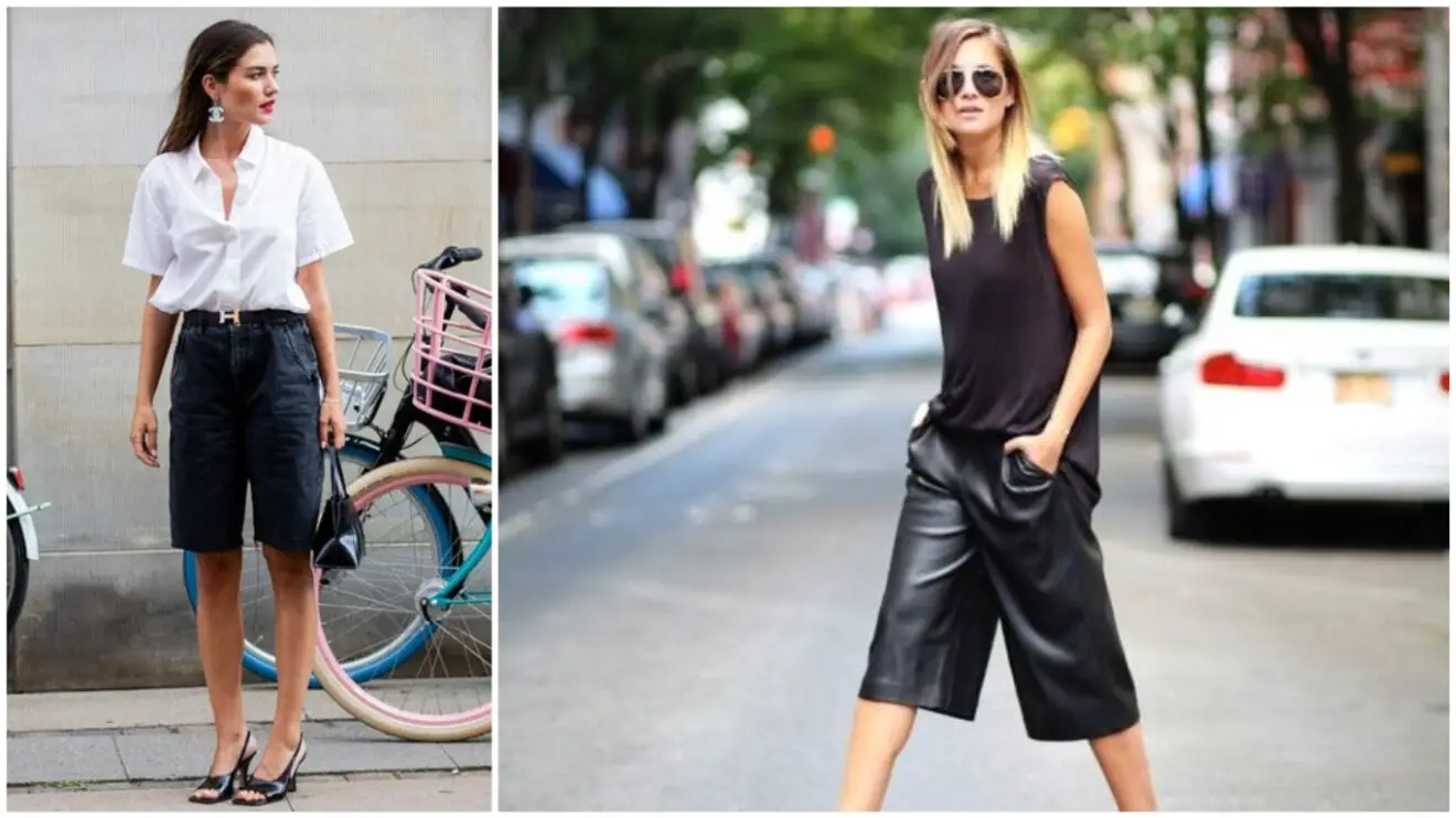 Cómo combinar bermudas negras (15+ Looks)