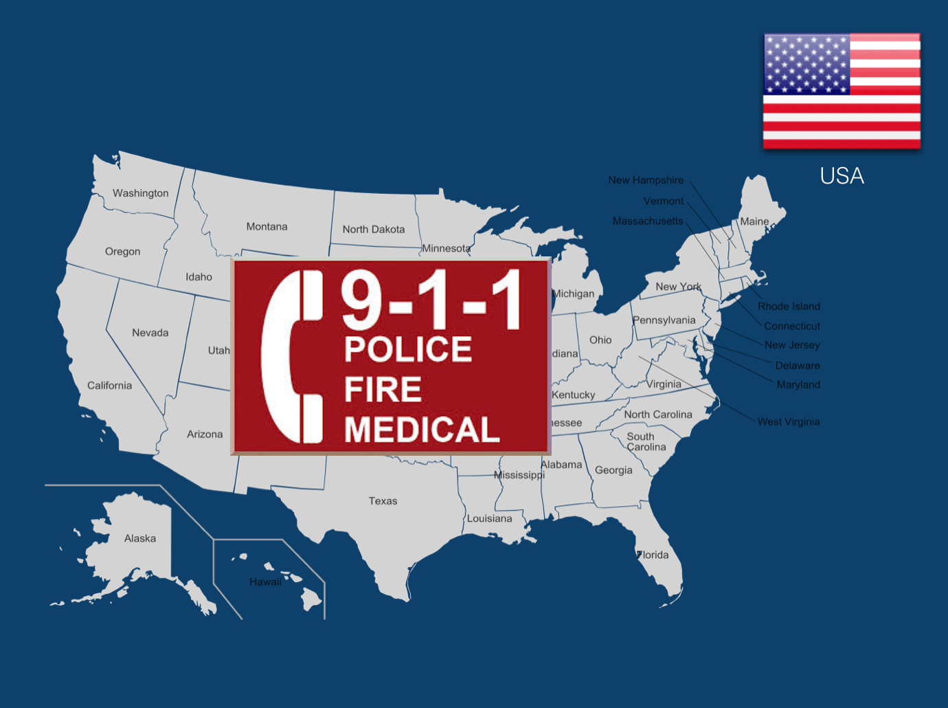 Cuales son los numeros de emergencia en Estados Unidos listado