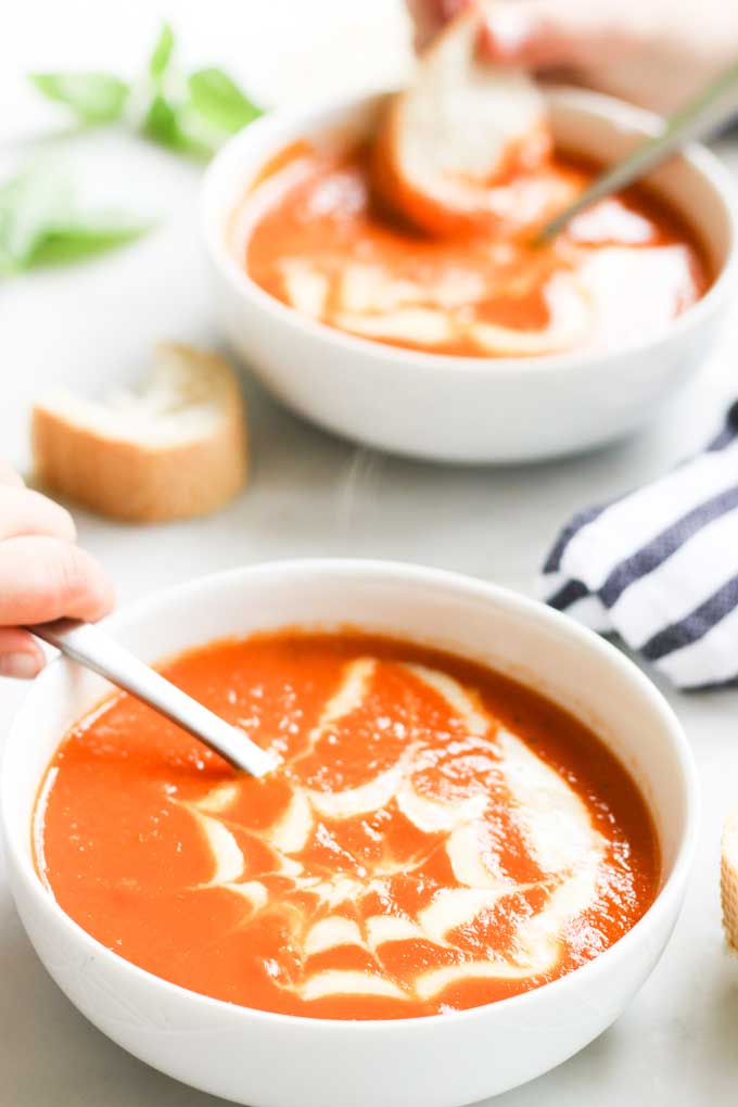 Comidas para bebés de 8 meses sopa de tomate